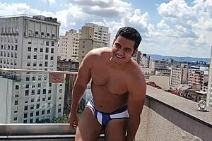 Naked gay sex in the pool and bath with Yuri