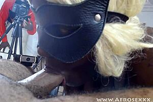 In this epic video this stunning black girl gives a mind blowig blowjob for over an hour