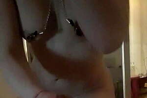 BDSM handjob with a big ass