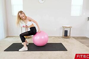 Is Small and slender teen channel Shortcake auditioning for fitness model job?