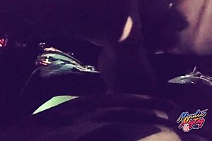 Big black cock has been taken on by amateur couple in a truck