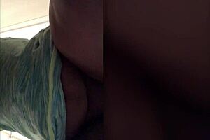 Her husband fucks her over wife as she’s bent over the stairs