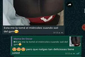 Amateur video sees her powdered up Latina MILF got pounded by two guys