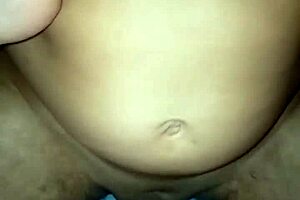 Riding my neighbor's cock feels rich and felt out