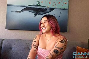 Selene Sun's big tits and deep throat skills in this video