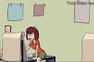 Steamy show with big tits and animat sex