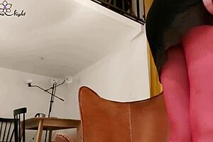 Lingerie Redhead babe masturbates to orgasm