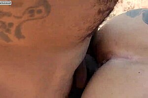 Paradees gets his big black cock licked and fisted in a wild outdoor sex scene with two African girls