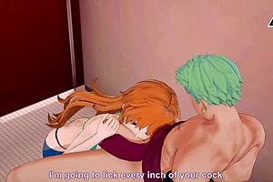 Hentai lovers rejoice: In the real3dstories Zoro and Nami get it on