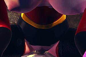 Big Cock Blowjob: Elastigirl's Handjob and Cumshot of The Incredibles