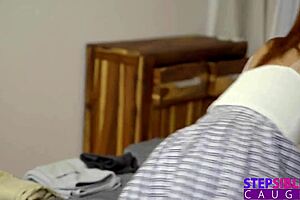 Old and young lesbian action with a stepmom