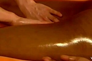 Relaxing massage for cute asian couple