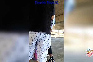 Blow a man outside Devan and a MILF