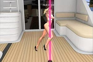 Flashing on stripping behind the scene european blonde girl in private party