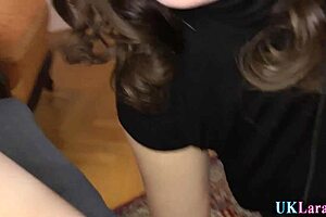 British teen is enjoying masturbating in stockings and heels