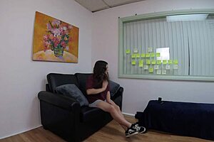 The brunette Lala Rose is interviewed for casting
