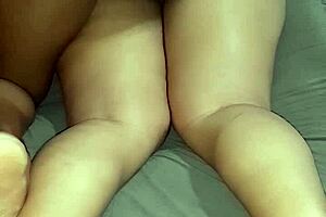 Lady boyfriends wake up on this hot latina wife to find she has her big ass covered in whipped cream while fucking her anus