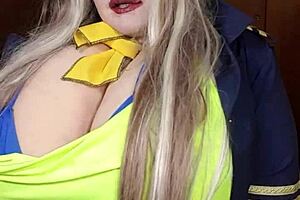 Healthy chubby lady of certain age has sex and teases with tits and bukkake in home video