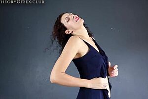 Julia exotic dance with high heels and black underwear