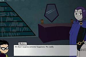 Sex actions of cumshot and fingering were shot inside Starfire’s bedroom