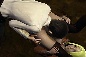 Mikasa and Annie flick a lesbian scene with some traces of BDSM