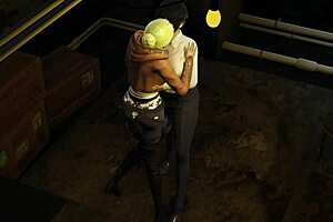 Mikasa and Annie flick a lesbian scene with some traces of BDSM