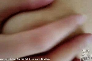 Pretty Rebeka Ruby has her pretty face coated in jizz after a great blowbang