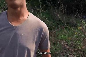 Czech hunter 557 exposes a gay man to have his ass rammed in the public domain