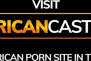 Casting, ebony babe, big butt, deepthroat blowjob