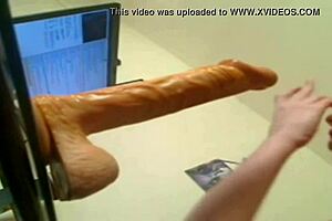 Big tits blonde lets a guy fuck her throat and cover it with his load