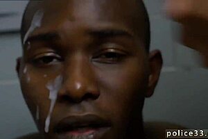 Black gay men’s hardcore threesome with shaved young men and anal sex