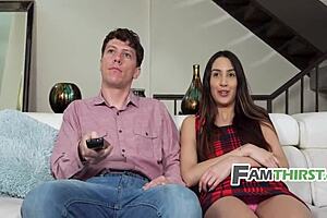 Step-sis and step-bro go wild with family sex video