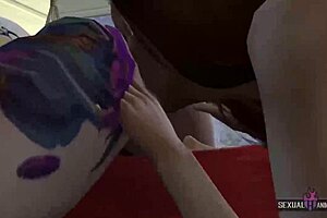 Lesbians in Asia give erotic finger and tongue work - animated clip