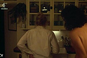 Maxine Peake and Desiree Akhavan sharing a love scene in The Bisexual – Season 1 Episode 5