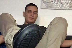 Male sub by gay with big feet