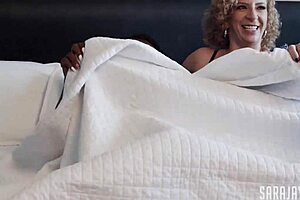 Hot big ass and deep throat sex in a threesome scene starring Sara Jay and Daya Knight