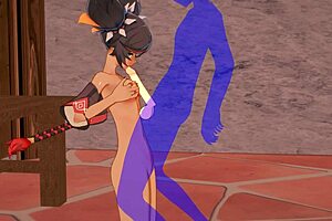 Japanese anime porn game: Xinyan's hardsex adventure
