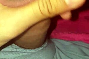 Amateur bisexual woman has her first couple solo performing handjob and blowjob on camera