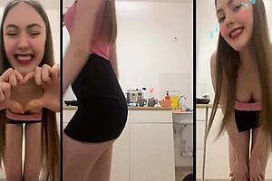 Enjoy a really hot girl performing a dance to a webcam