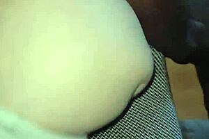 A White woman kisses and makes love with her black man in sex-tape video