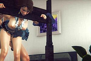 Yuna hentai video cumshot and 3D animation