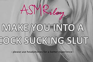Amateur gay audio: Teaching blowjob and cock sucking from a femdom mistress
