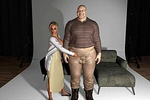 Dolletta and bigboi enjoy erotic experience in a sensual service scene