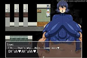 Asian beauty Izumi likes to spank in Hentai game