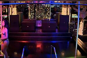 Sasha’s sexy dance at the nightclub reduces her dress to nearly nothing photographed