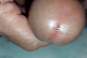 Painful masturbation and ejaculation while groaning