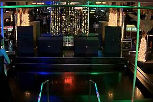 Sasha’s sexy dance at the nightclub reduces her dress to nearly nothing photographed