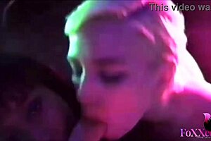 Jenna Foxx and Sky Blue POV handjob giving a blowjob