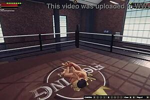 Aydan vs Shaera intense 3D wrestling match