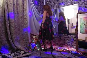 Amateur Steffi Pink stripping off her pussy in a sexy dance in the movie